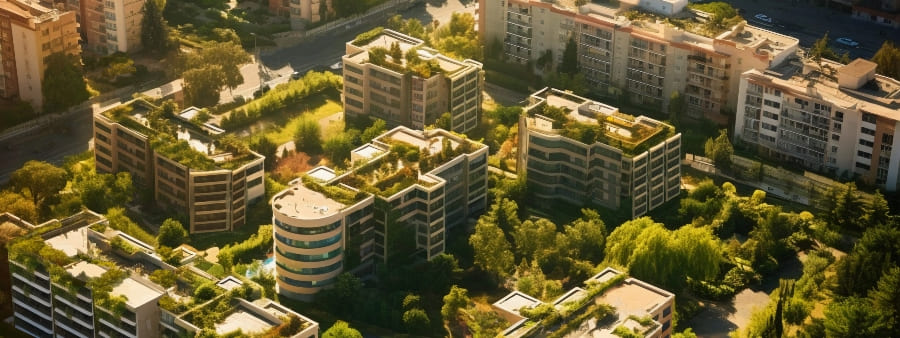 Condomínio em multipropriedade: imagem de conjunto de prédios