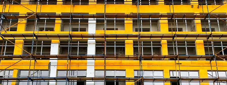 Alteração de fachada de condomínio quórum: fachada de prédio em obra